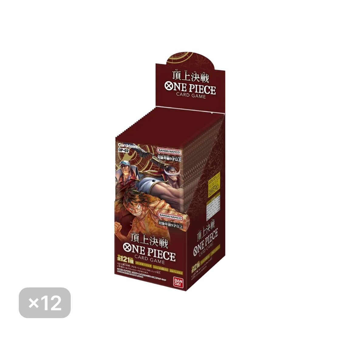 원피스 TCG OP-02 파라마운트 워 카드다스 부스터 12박스 (총 288팩/일어판)(One Piece TCG OP-02 Paramount War Carddass Booster 12 Boxes (Total Pack of 288/Japanese Ver.)) - 1