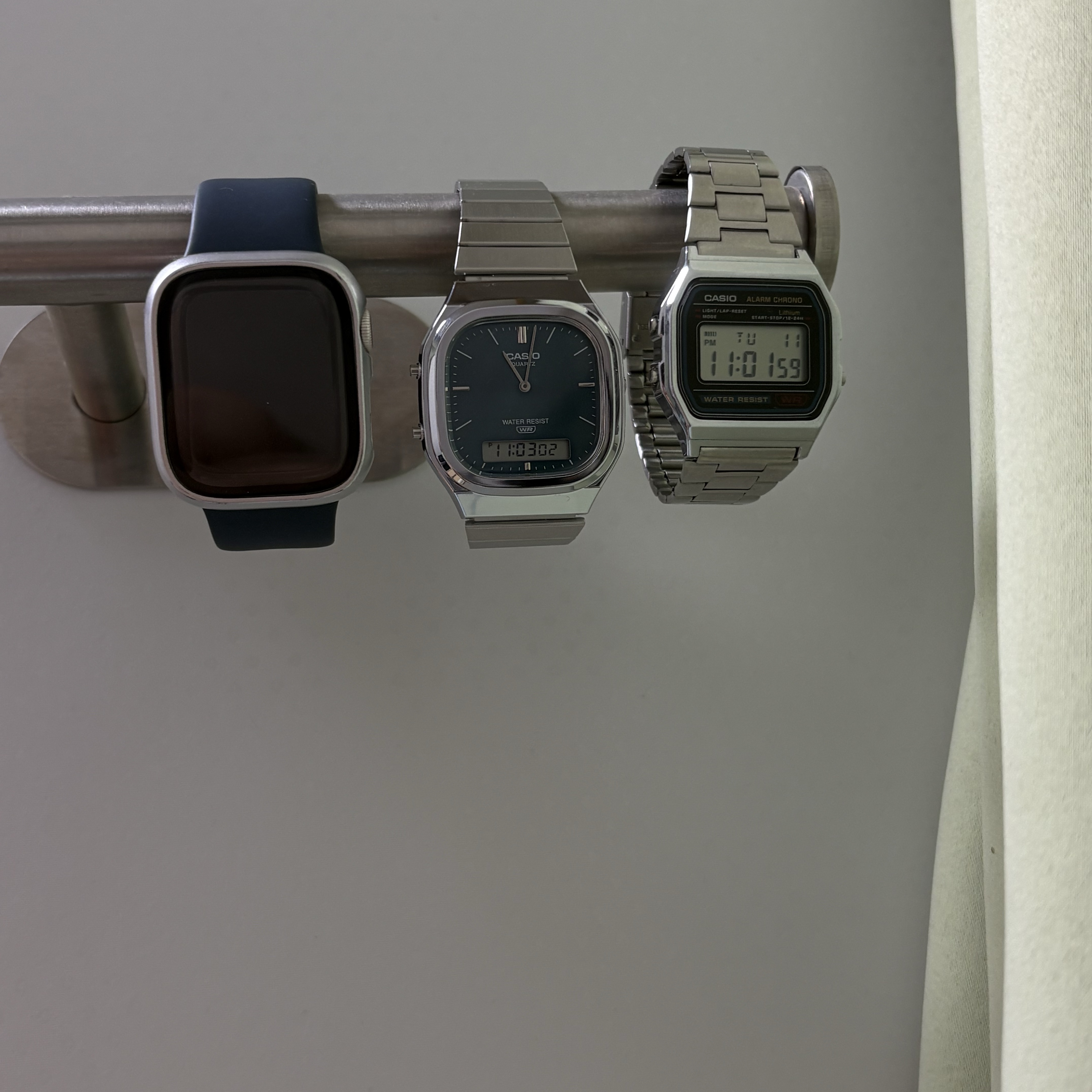 Casio AQ-240E-3A, Casio A-158WA-1 착용 스타일