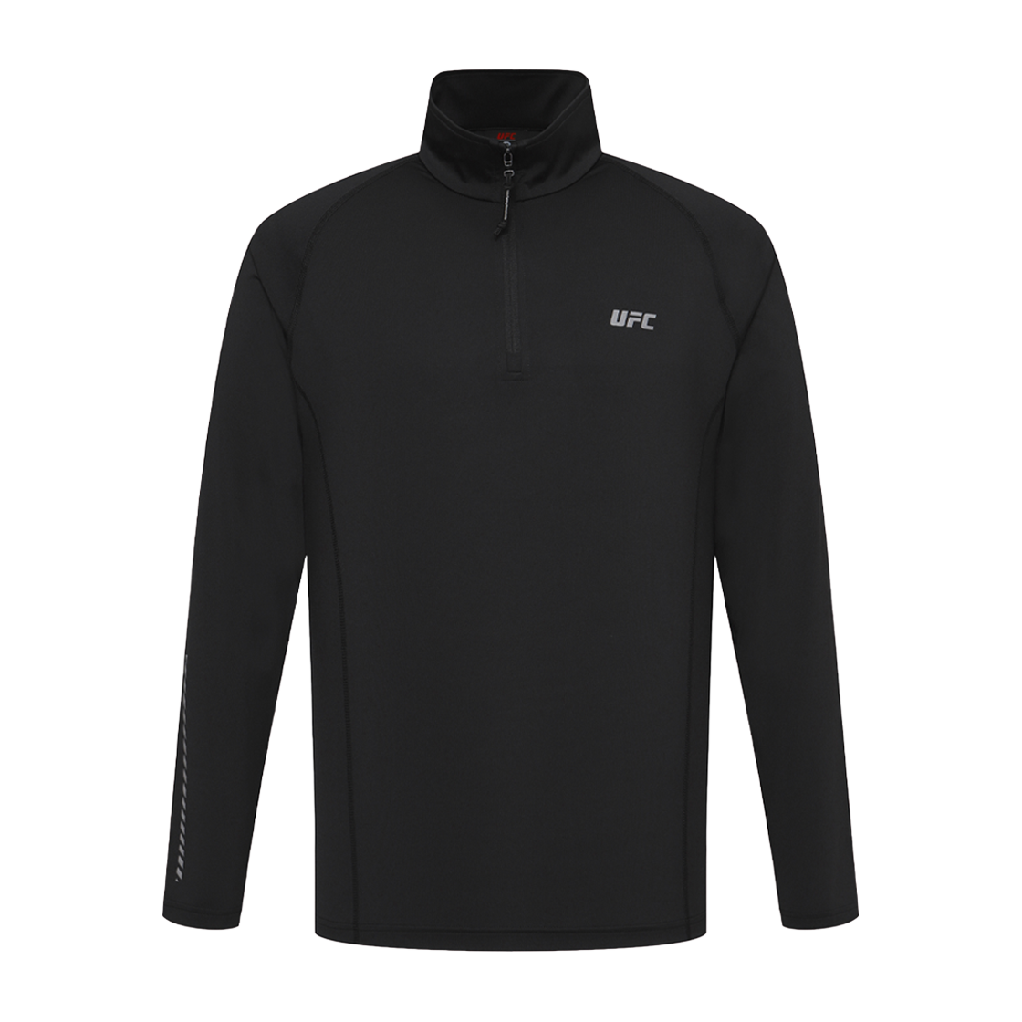 유에프씨 스포츠 스트라이커 레귤러핏 하프 집업 티셔츠 블랙 U4LSX3305BK(UFC SPORT Striker Regular Fit Half Zip-Up Black)