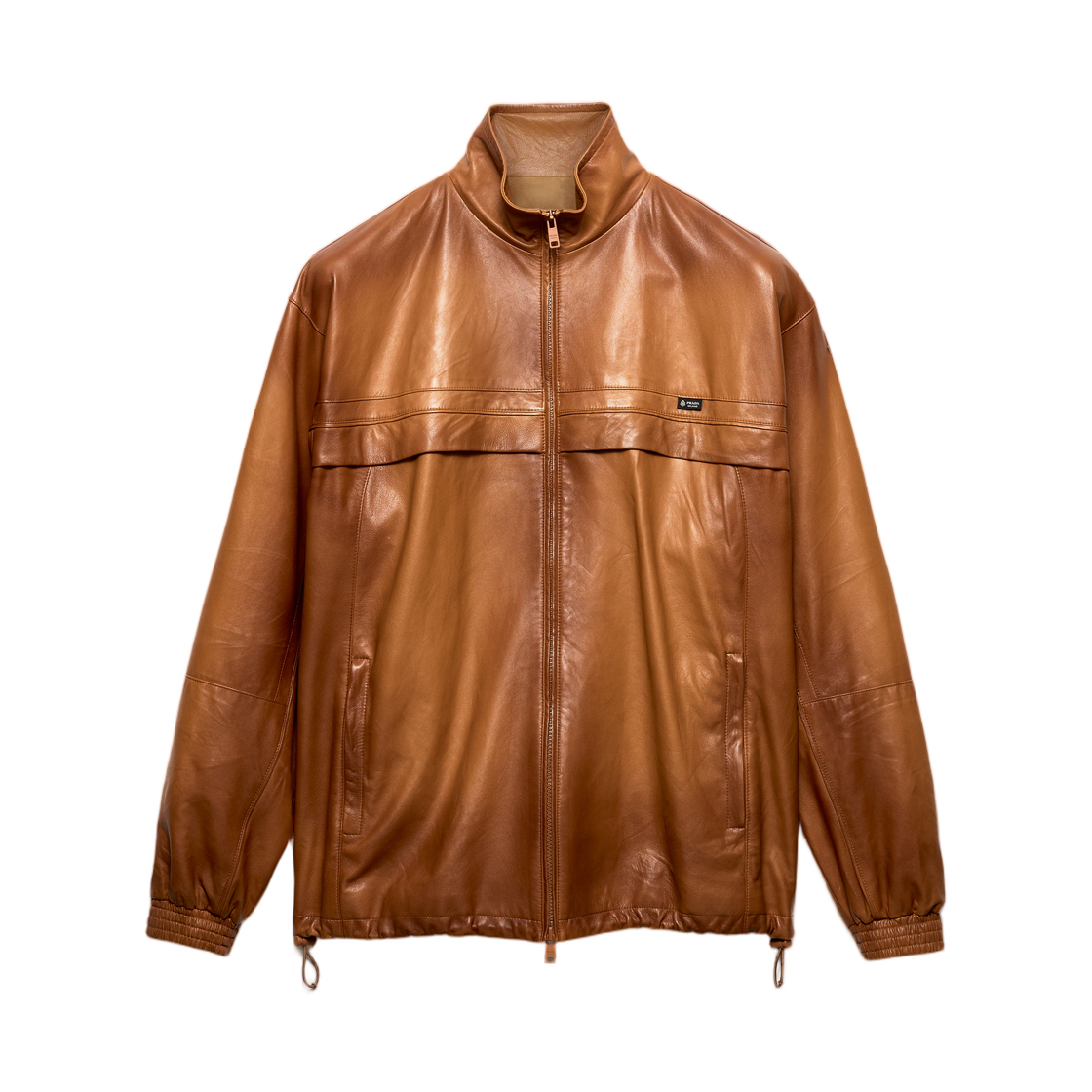 58A290-19WL-F0054 (W) Prada Nappa Leather Jacket Light Tan
