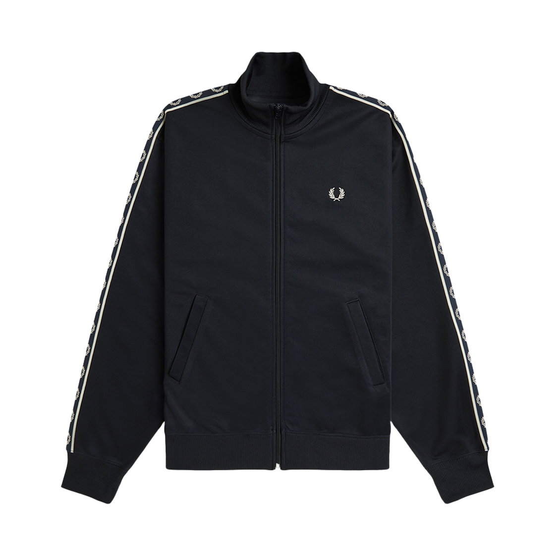 AFPF2G39100-248 Fred Perry Womens Relaxed Taped Track Jacket Navy