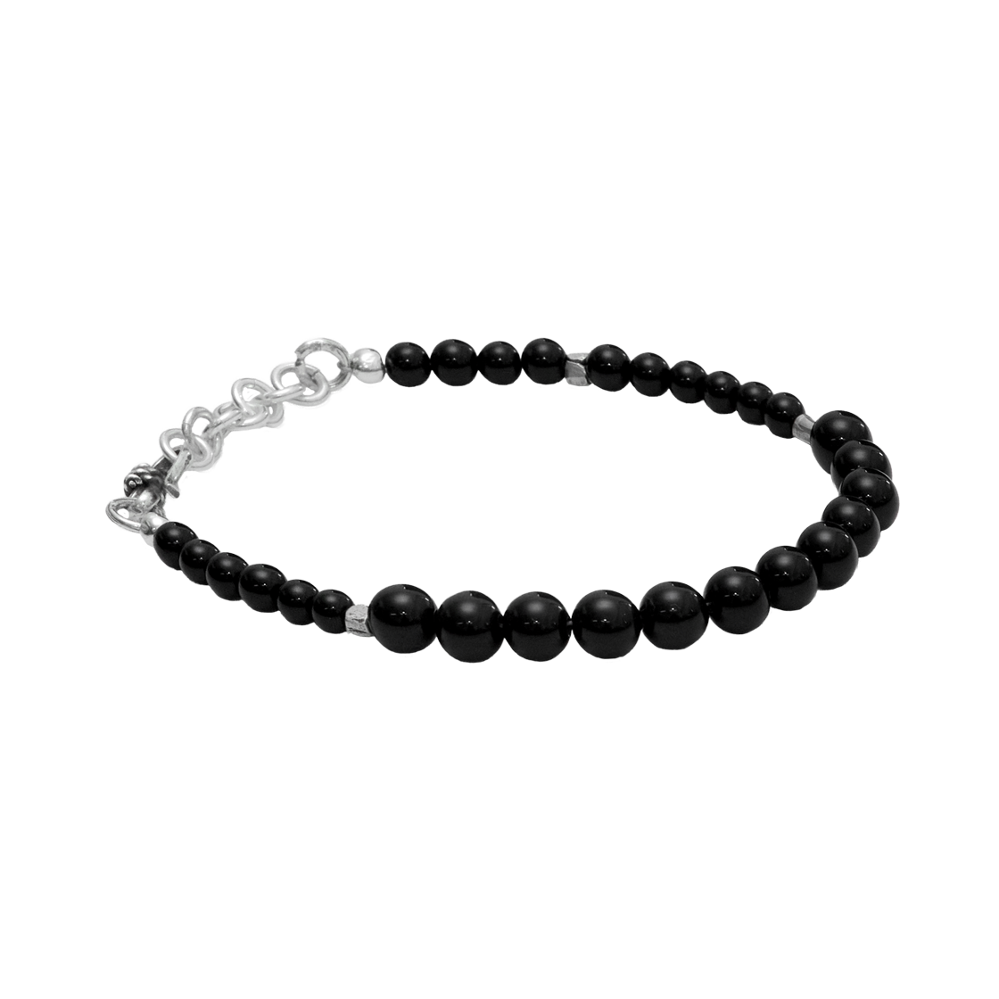 폴리테루 비즈 브레이슬릿 (오닉스) 블랙(Polyteru Beads Bracelet (Onyx) Black) - 1