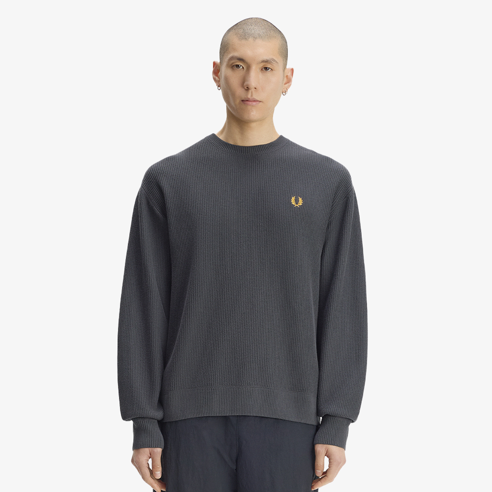 프레드페리 텍스쳐드 니트 앵커그레이(Fred Perry Textured Knit Anchor Grey) - 2