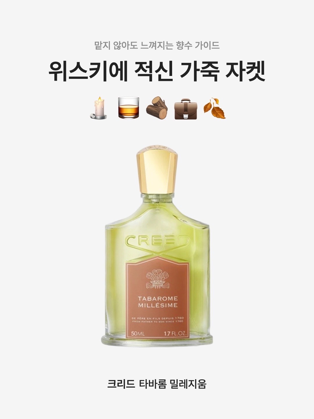 Creed Tabarome Millesime Eau De Parfum 50ml, Creed Tabarome Millesime Eau De Parfum 100ml 착용 스타일 - 1