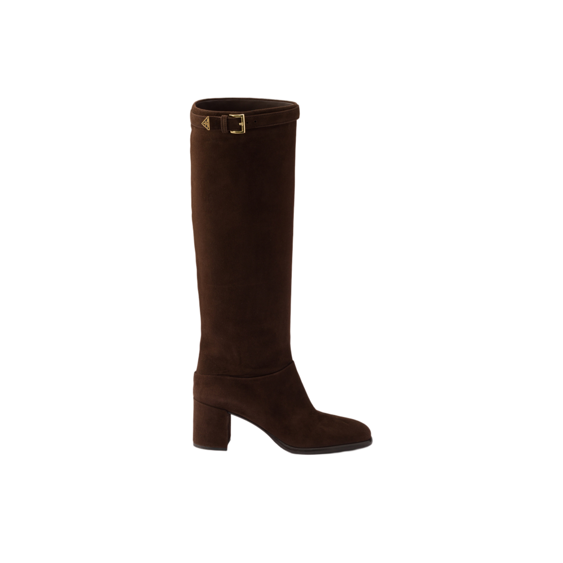 1W678O-008-F0003 (W) Prada Suede Boots Dark Brown