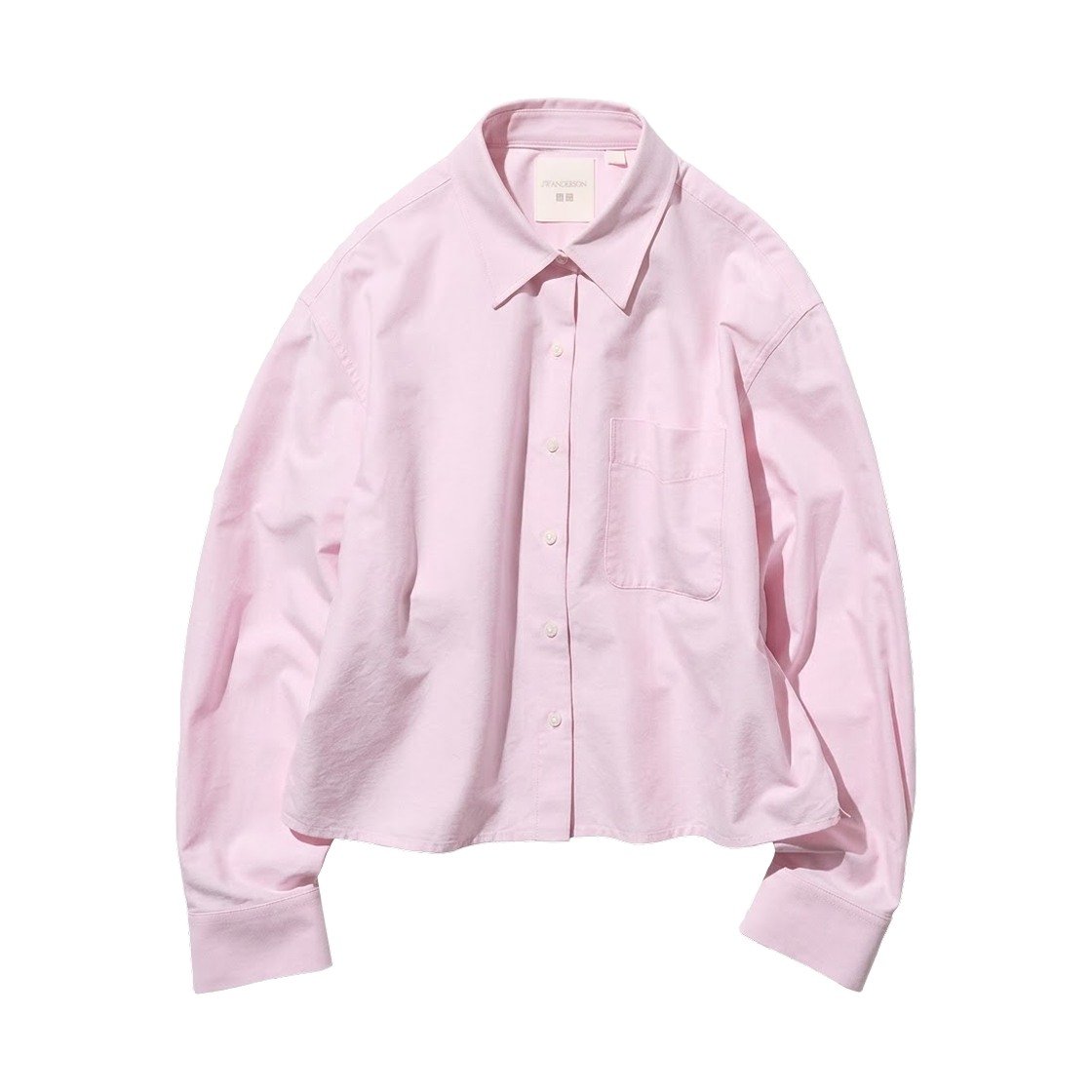 488520-11 (W) Uniqlo x JW Anderson Oxford Boxy Shirt Pink
