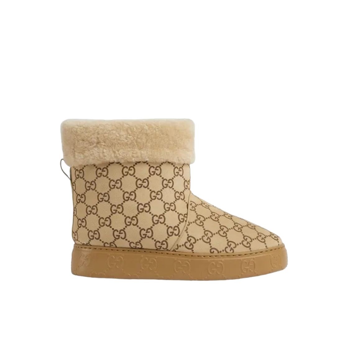 857912-AAF1W-9759 (W) Gucci Merino Wool Boots Beige