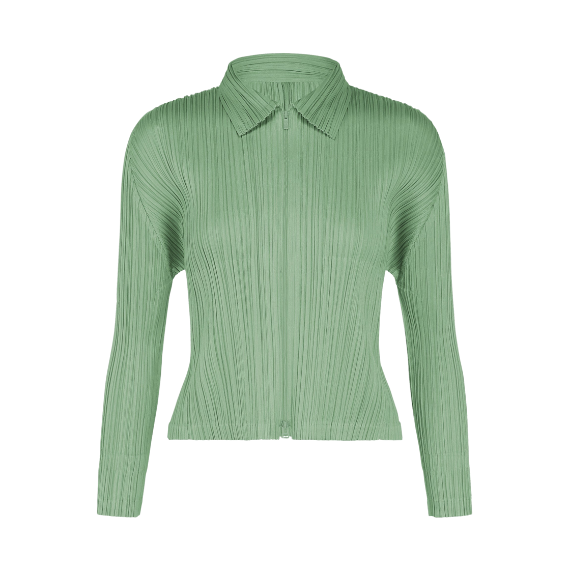 PP63-JC123-61 (W) Pleats Please Issey Miyake MC August Cardigan Grayish Green