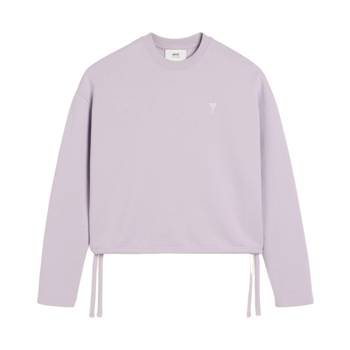 FSW060-730-504 (W) AMI de Coeur Oragnic Cotton Fleece Sweatshirt Lilac