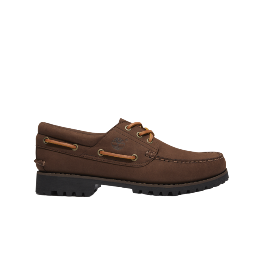 TB0A2PDQW071 Timberland Authentic 3-Eye Rug Boat Shoes Brown