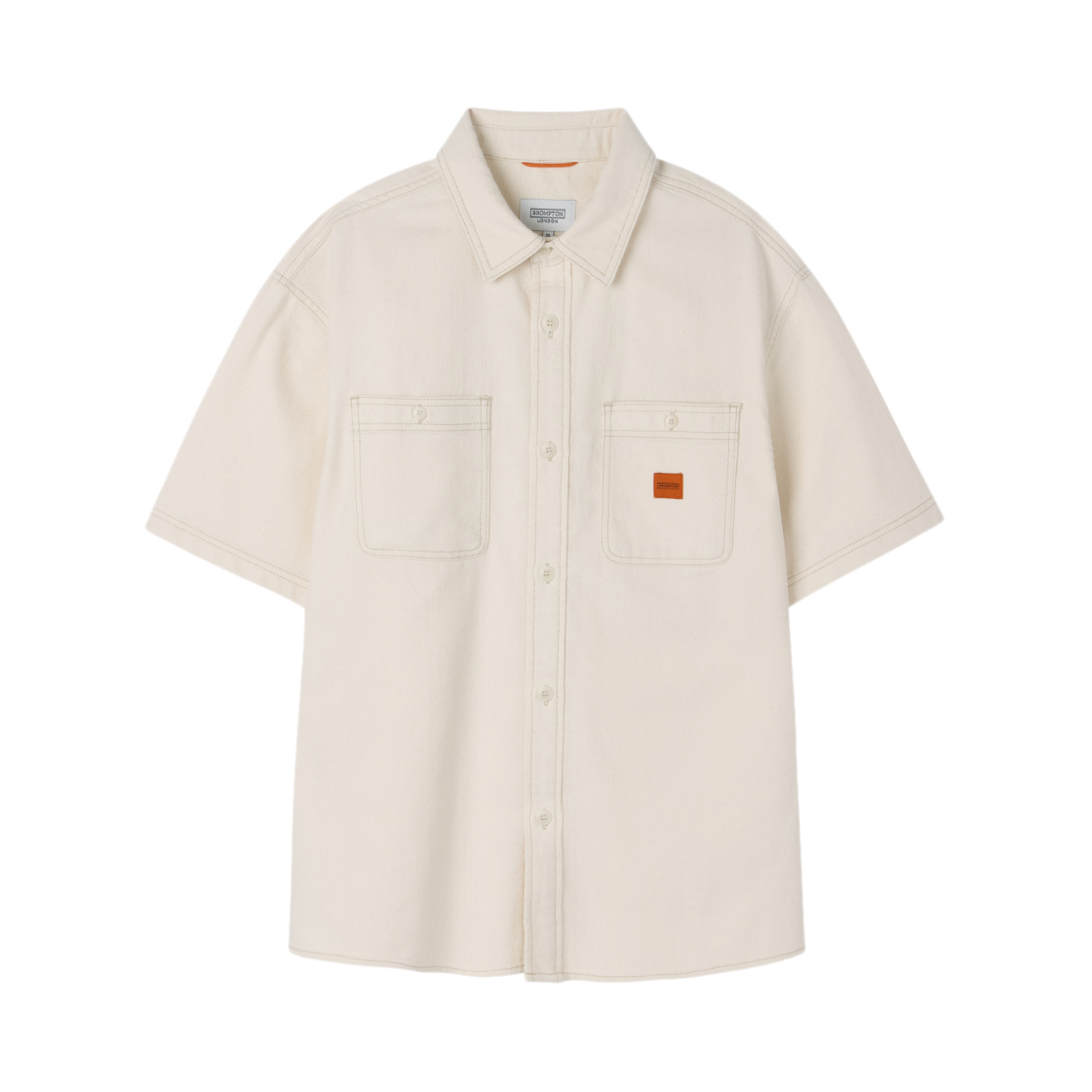 P262MSH481012 BROMPTON LONDON Summer Denim Shirt Ivory