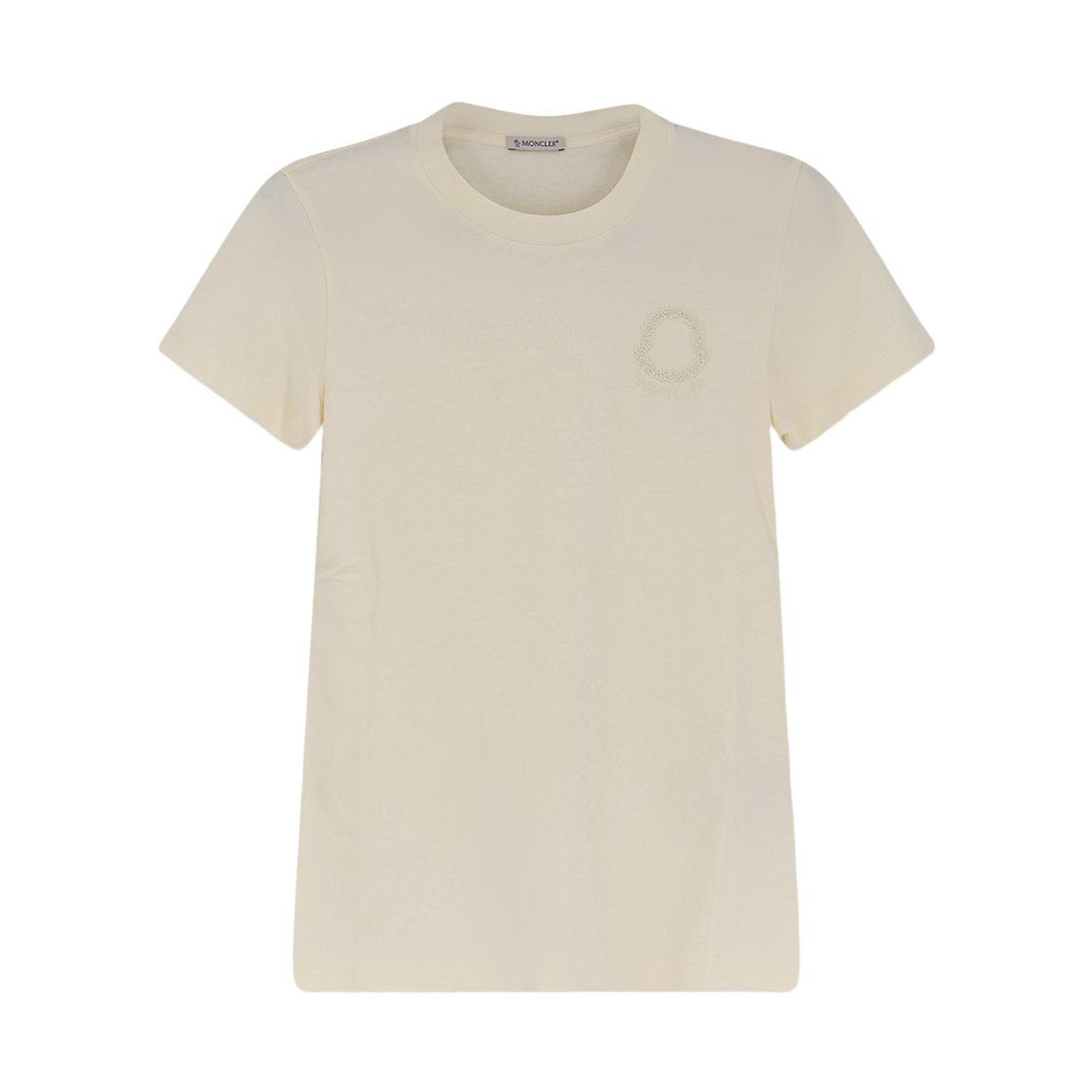 L1-093-8C00061-89AUO-034 (W) Moncler Embroidered Logo Cotton T-Shirt White - 26SS