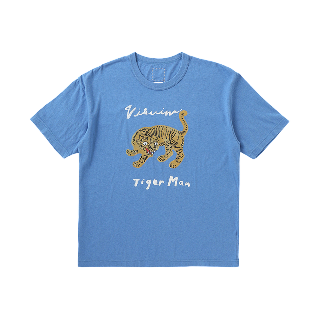 비즈빔 점보 숏슬리브 티셔츠 타이거 맨 블루(Visvim Jumbo S/S T-Shirt Tiger Man Blue)