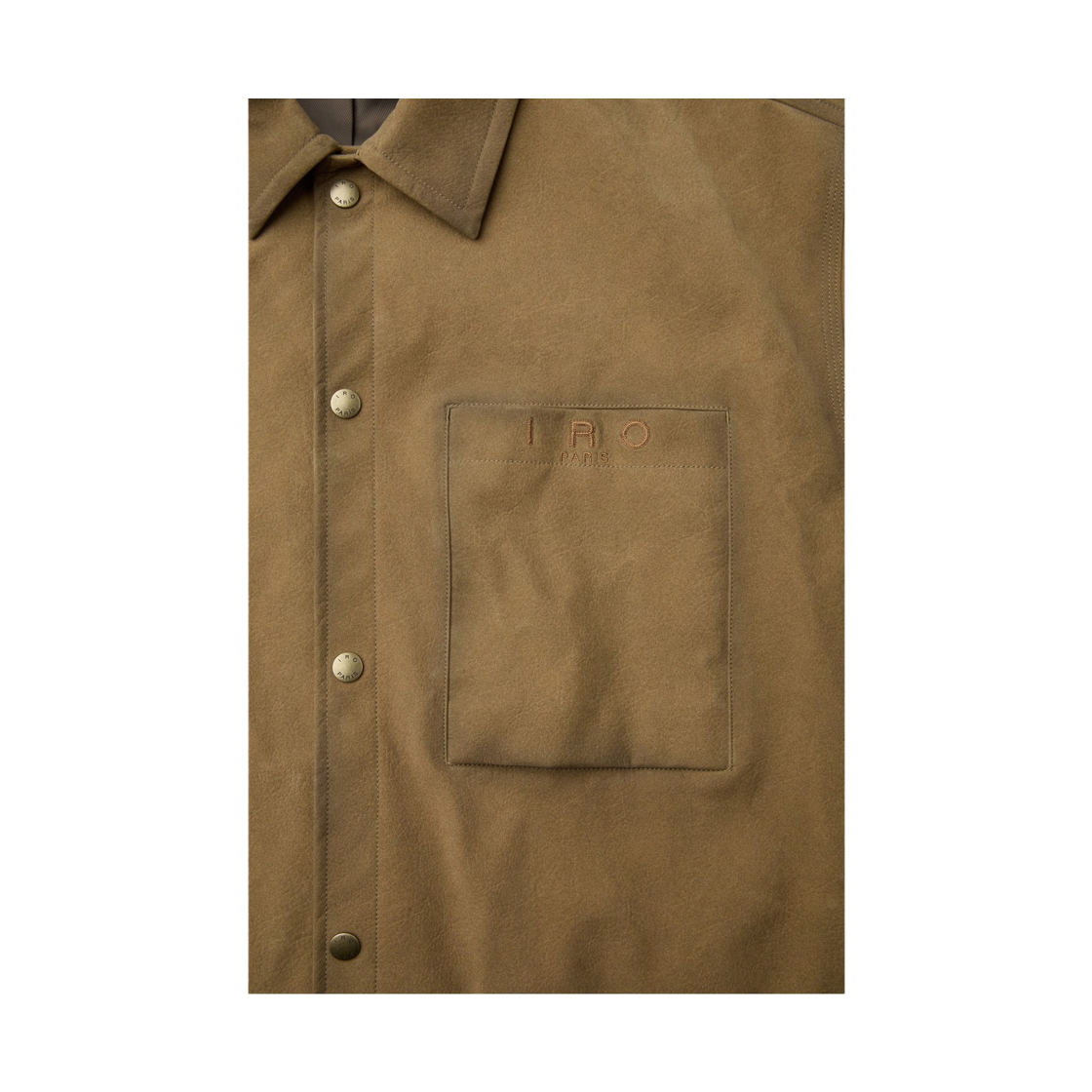 이로 아이즈 페이크 스웨이드 셔켓 베이지(Iro Aise Faux Suede Shirt Jacket Beige) - 5