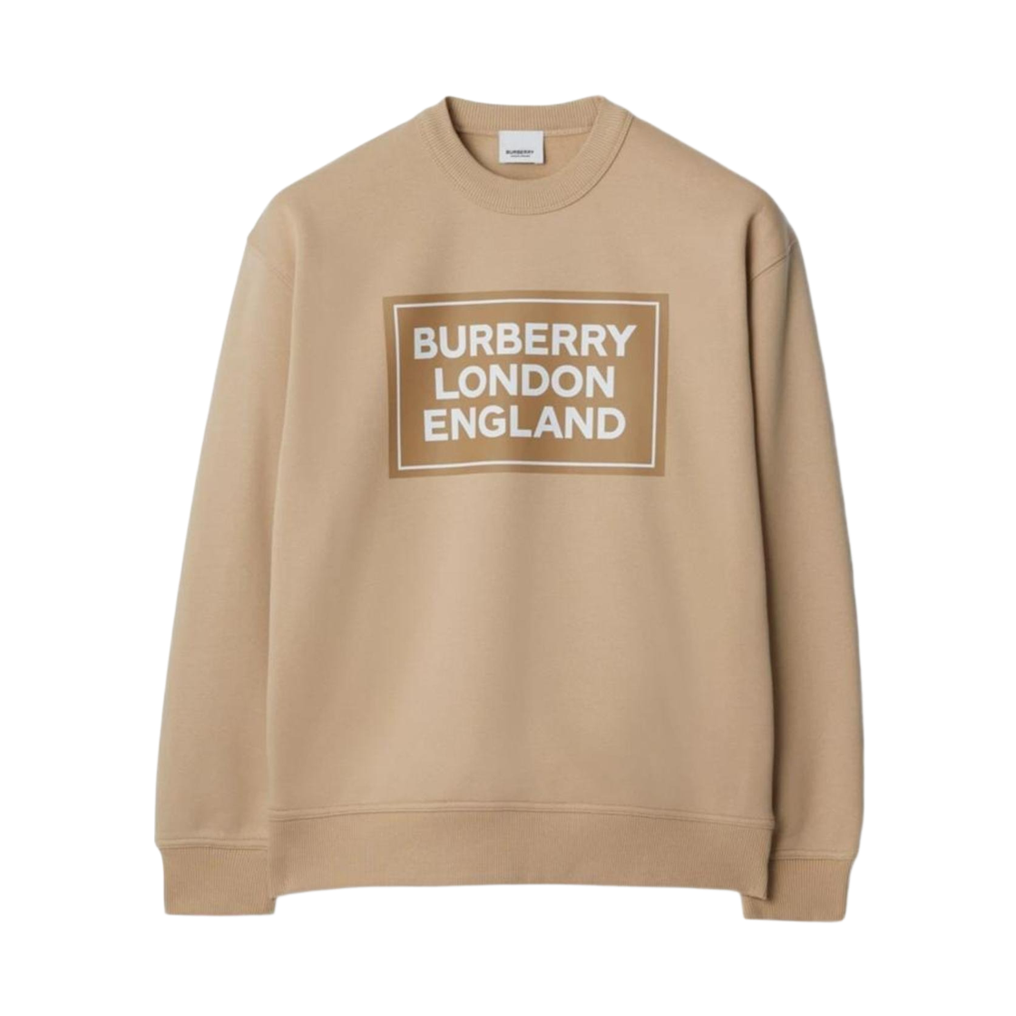 8084762 (W) Burberry Santo Logo Print Sweatshirt Soft Fawn
