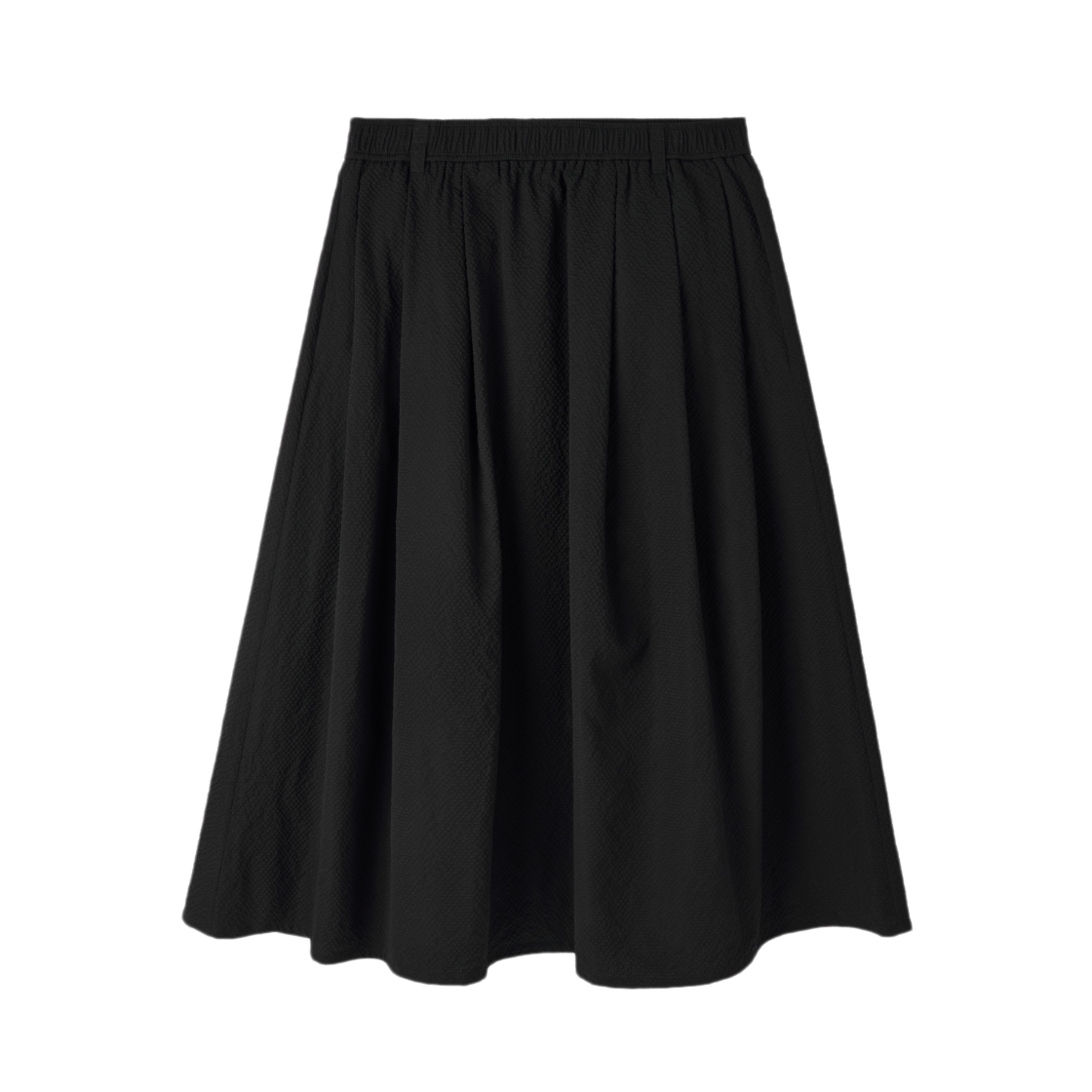 P262WSK180099 BROMPTON LONDON W Seersucker Skirt Black