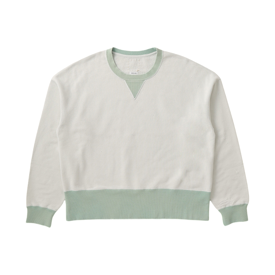 비즈빔 펠로우 스웨트 롱슬리브 투톤 크래쉬 라이트 그린(Visvim Fellow Sweat L/S 2-Tone Crash Light Green)