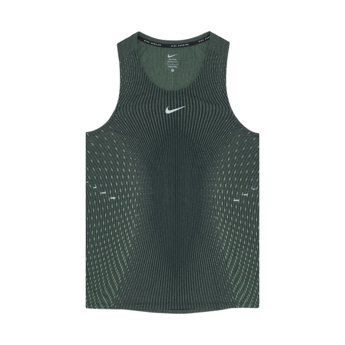 Nike Nike Stride Aero-Fit Running Tank Top Black Light Green Spark - Asia · M