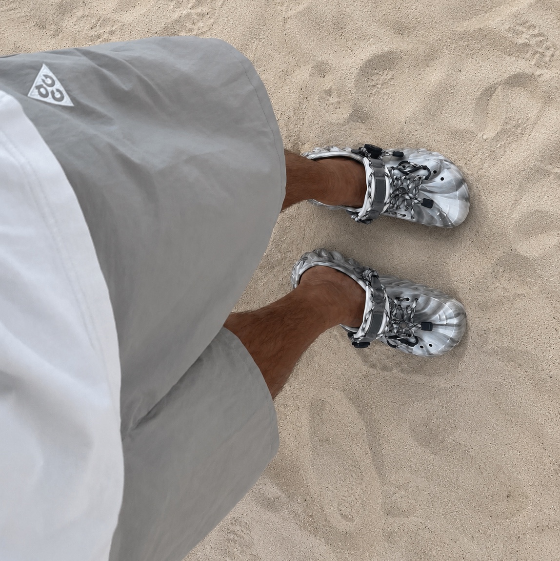 Nike ACG Orb Weaver UV Repel Oversized Shorts College Grey Football Grey - Asia 착용 스타일