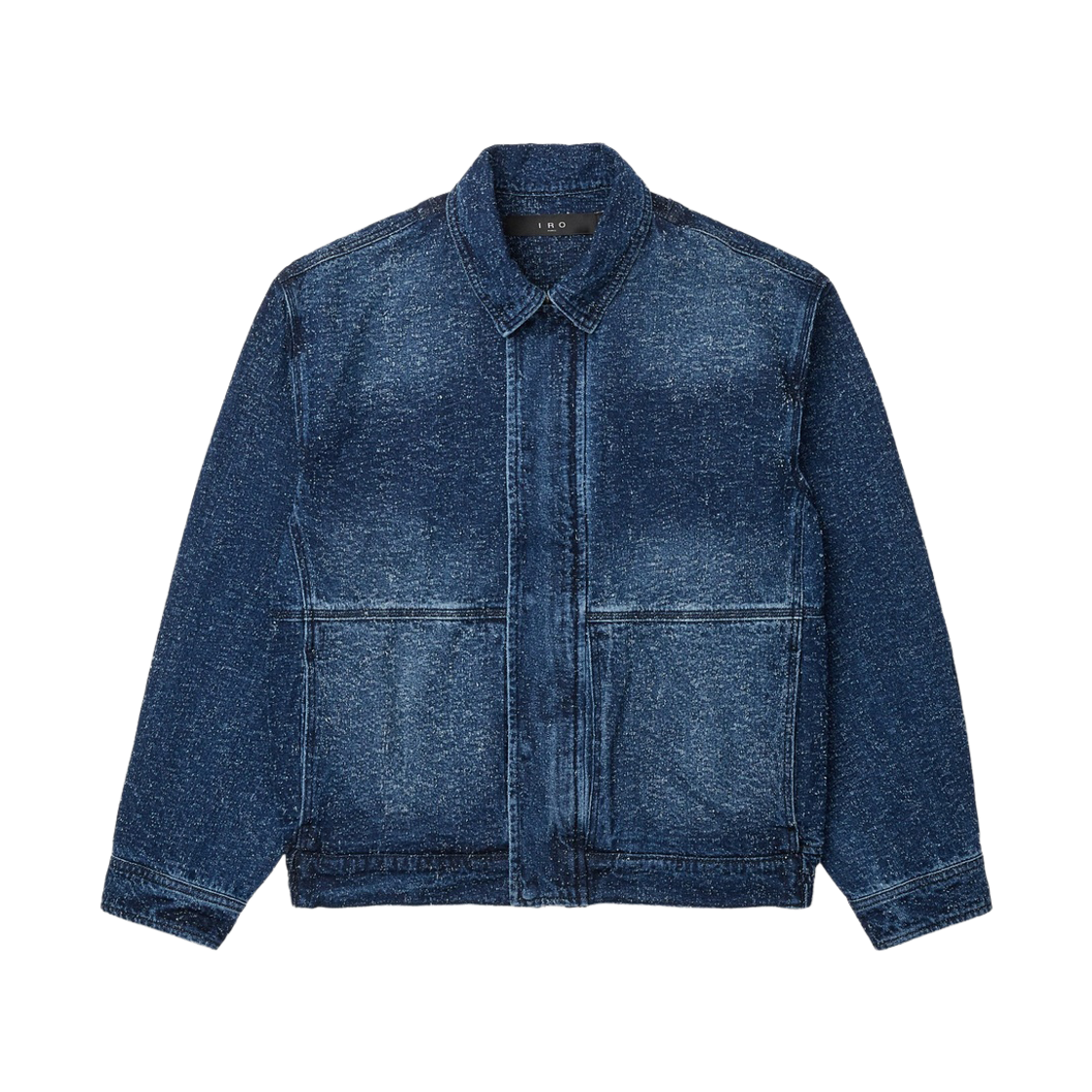 IQJAA26701BUX Iro Atome Punching Denim Blouson Jacket Blue