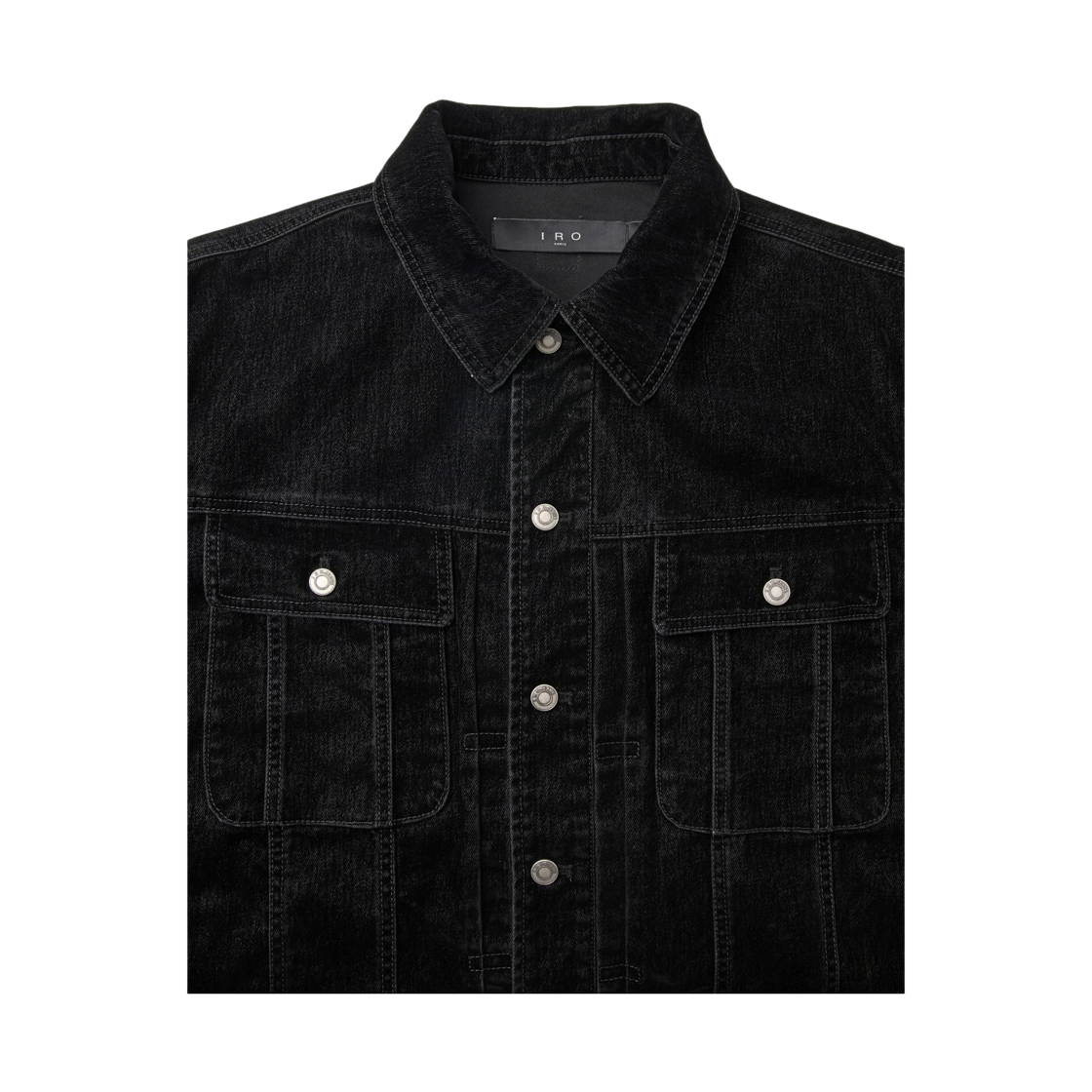 이로 루시드 벨벳 데님 트러커 자켓 블랙(Iro Lucide Velvet Denim Trucker Jacket Black) - 4