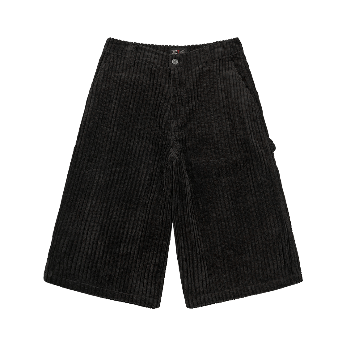 EMOSTANCECLUB-050 emostanceclub Corduroy Carpenter Bermuda Shorts Black