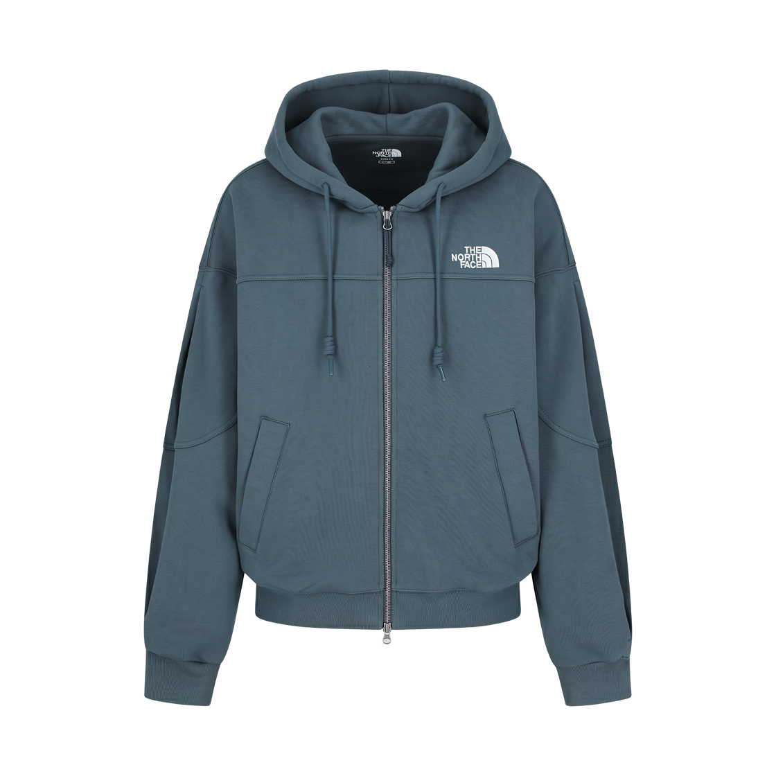 NJ5JS54L The North Face White Label Edgeline Hood Zip Up Dusk Blue