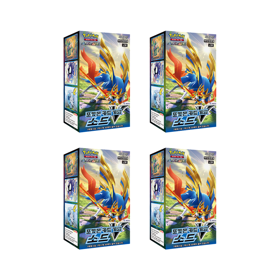 포켓몬 TCG 소드&실드 확장팩 소드V 4 박스 (120팩/한글판)(Pokemon TCG Sword & Shield Expansion Pack Sword V 4 Box (Pack of 120/Korean Ver.)) - 1