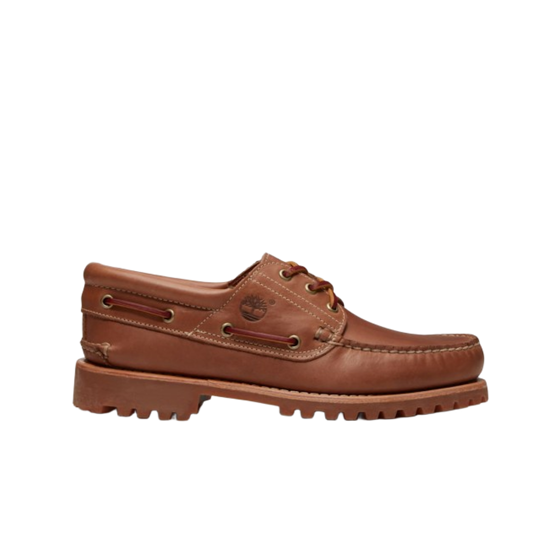 TB0A2PDQAMX1 Timberland Authentic 3-Eye Rug Boat Shoes Medium Brown