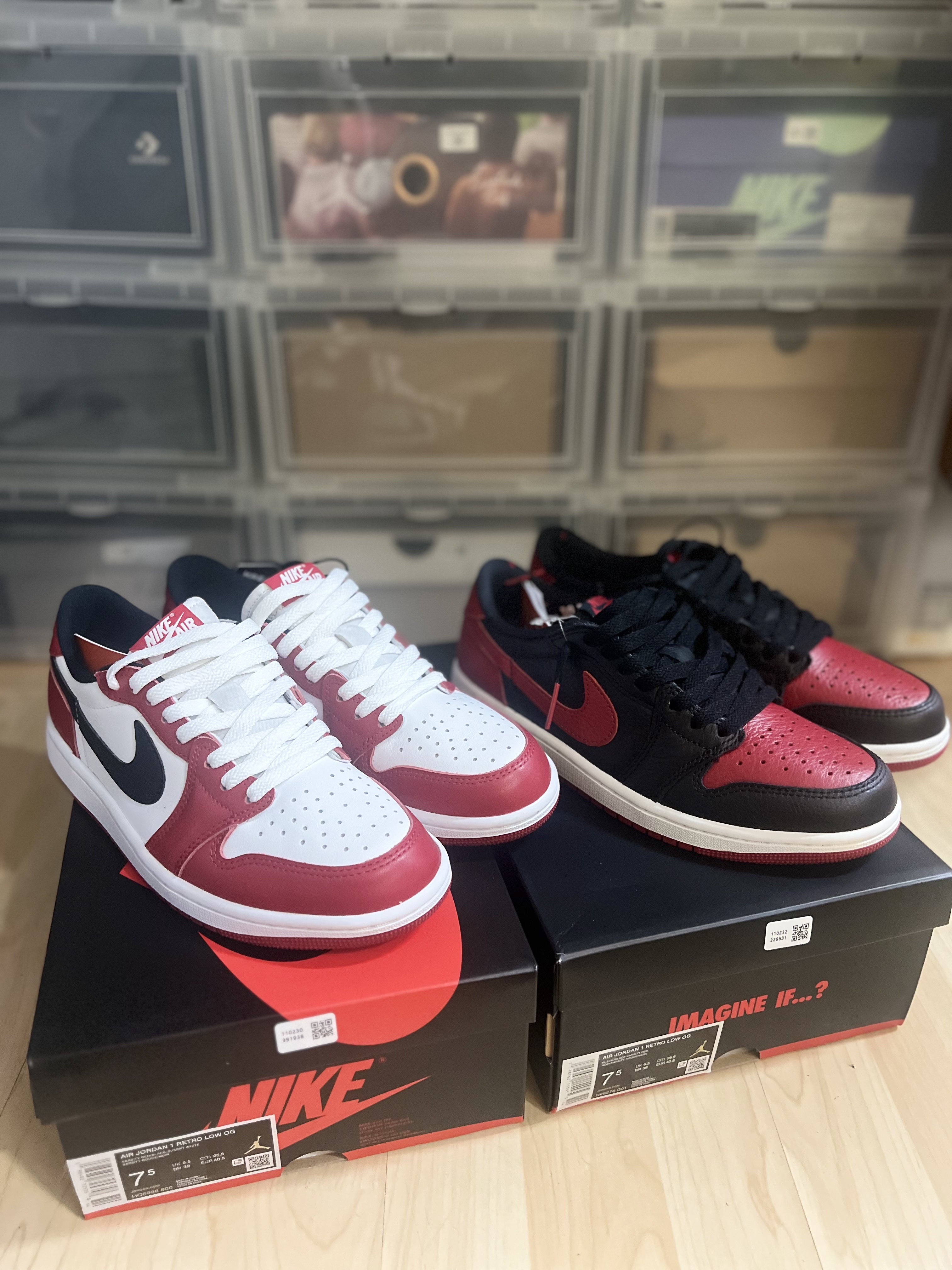 Jordan 1 Retro Low OG Banned 2026, Jordan 1 Retro Low OG Chicago 착용 스타일