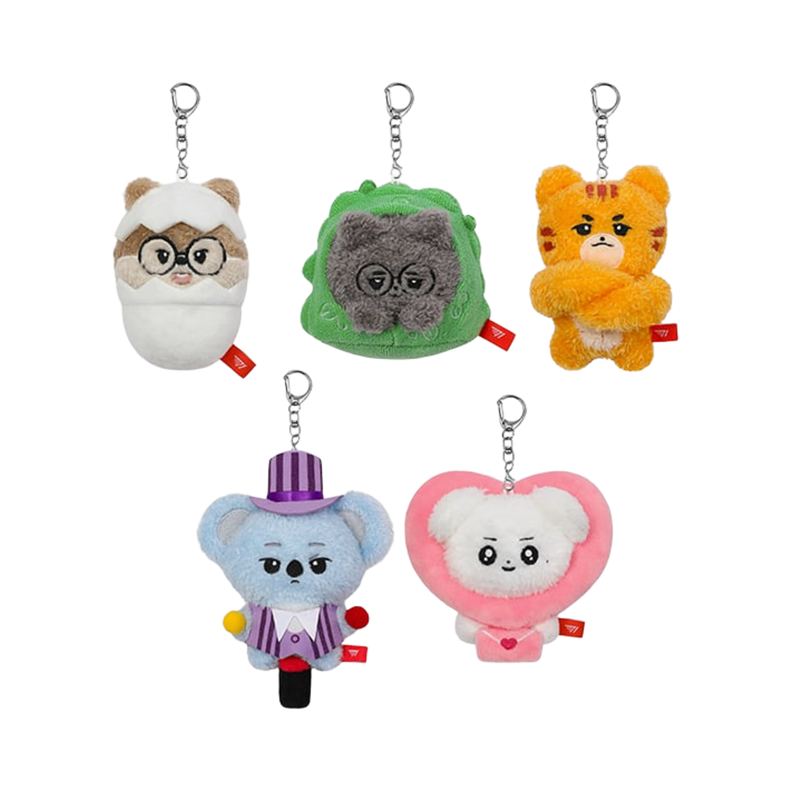 T1 애니멀 프렌즈 플러시 키체인 미개봉 랜덤 박스 (5개입)(T1 Animal Friends Plush Keychain Sealed Case (5 Blind Boxes)) - 2