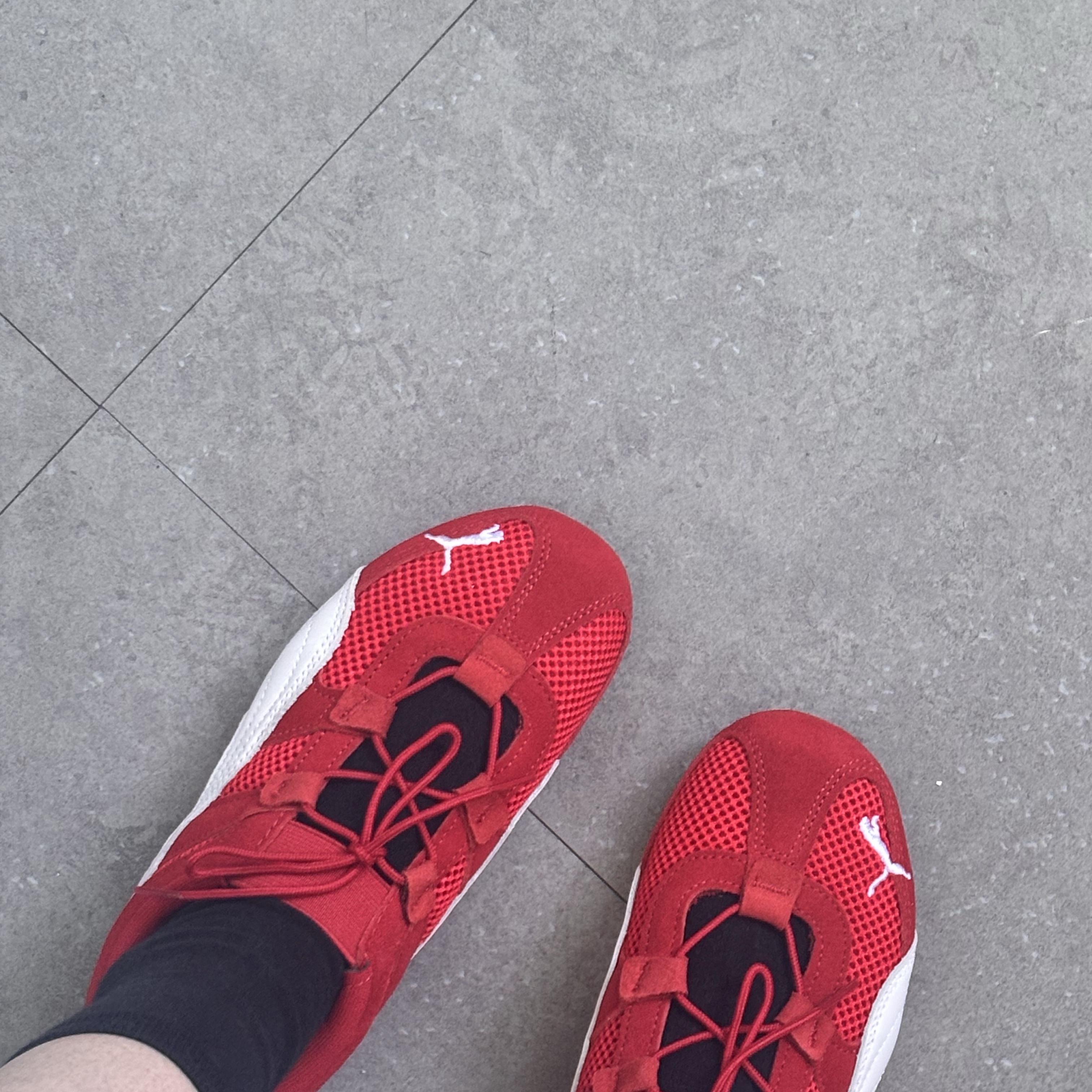 (W) Puma Speedcat Go For All Time Red Puma White 착용 스타일 - 1