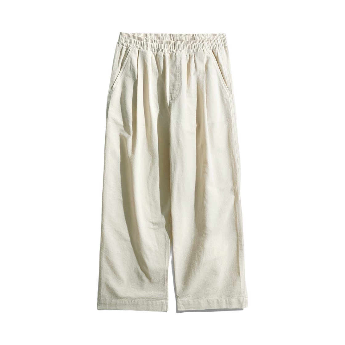 BJLP4539_Cream_291 PERSTEP Coolmix Like Linen Long Pants Cream BJLP4539