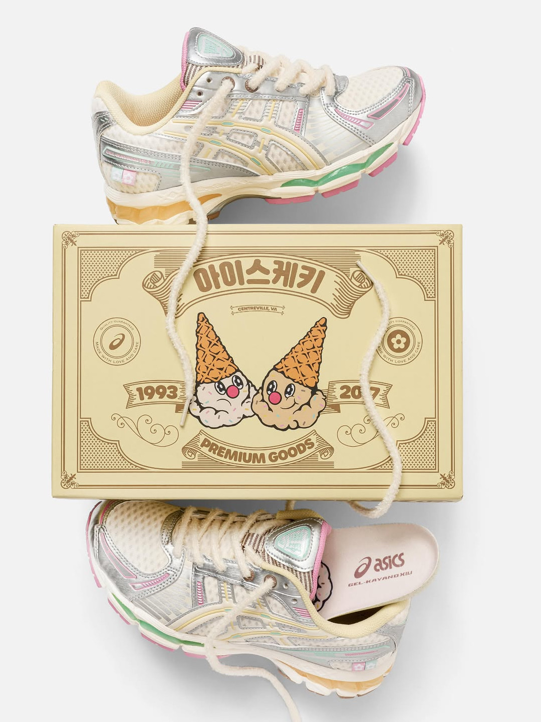 Asics x Vandy The Pink Gel-Kayano 12.1 Antique White, Asics x Vandy The Pink Gel-Kayano 12.1 Desert Palm 착용 스타일 - 2