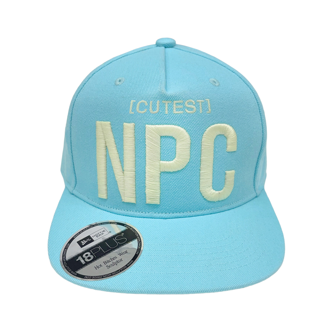 스컬프터 NPC 키티 스냅백 캡 애씨드 블루(Sculptor NPC Kitty Snapback Cap Acid Blue)