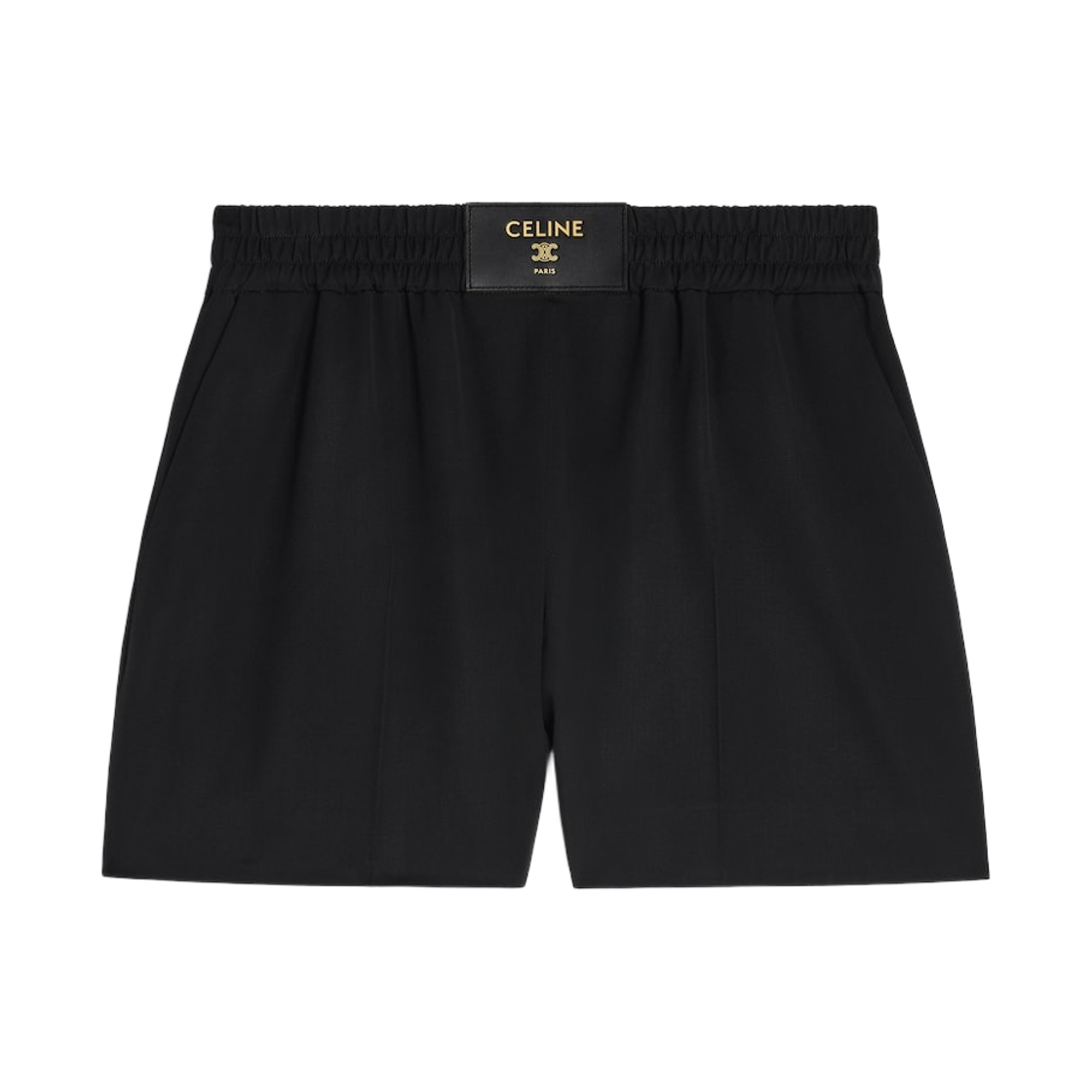 RP0II609U-38NO (W) Celine Wool Twill Shorts Black