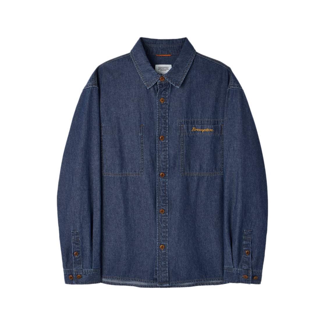 P261MSH402342 BROMPTON LONDON Embroidery Denim Shirt M Blue