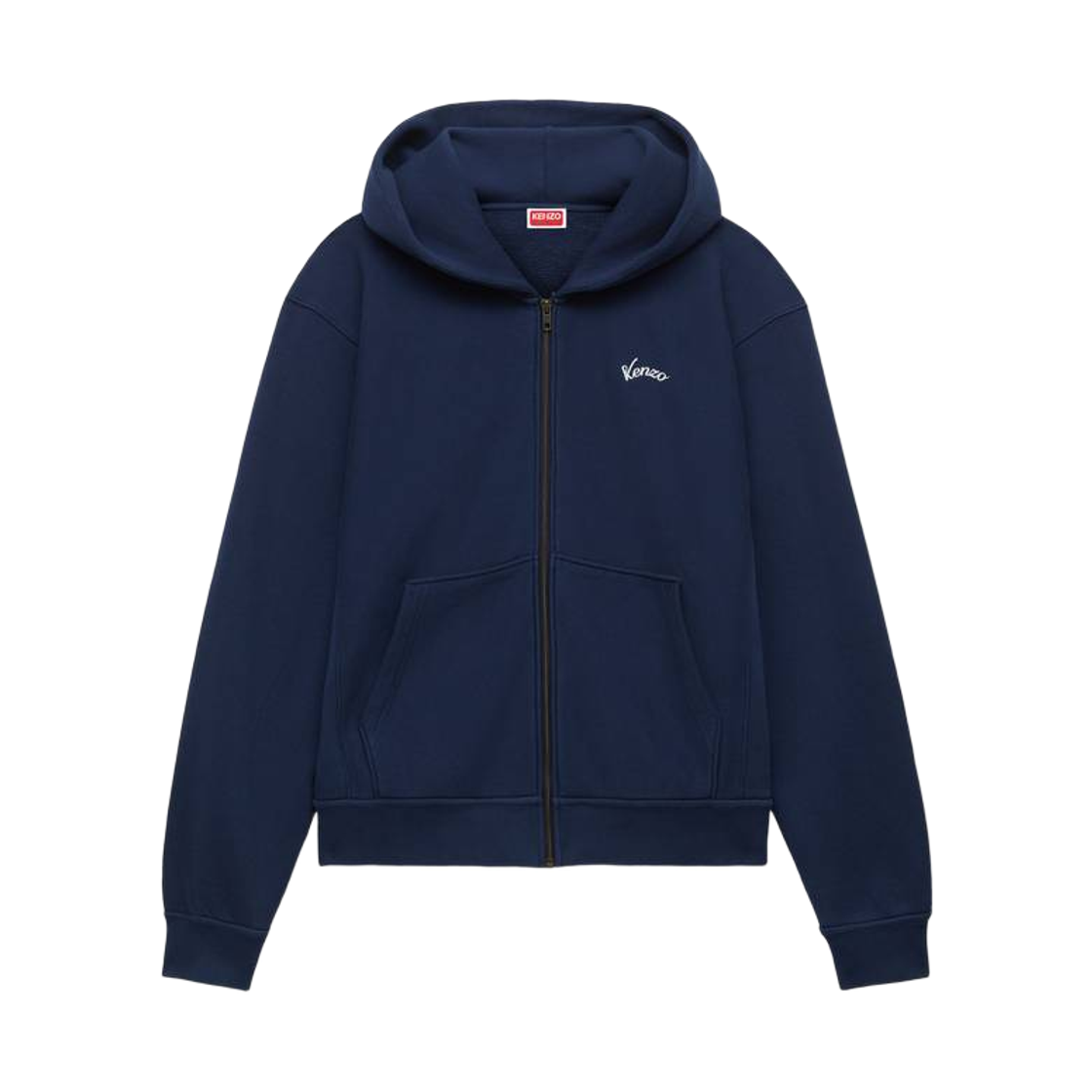 FG65HO2744MJ-79 Kenzo Eiffel Tower Hoodie in Cotton Blue Black