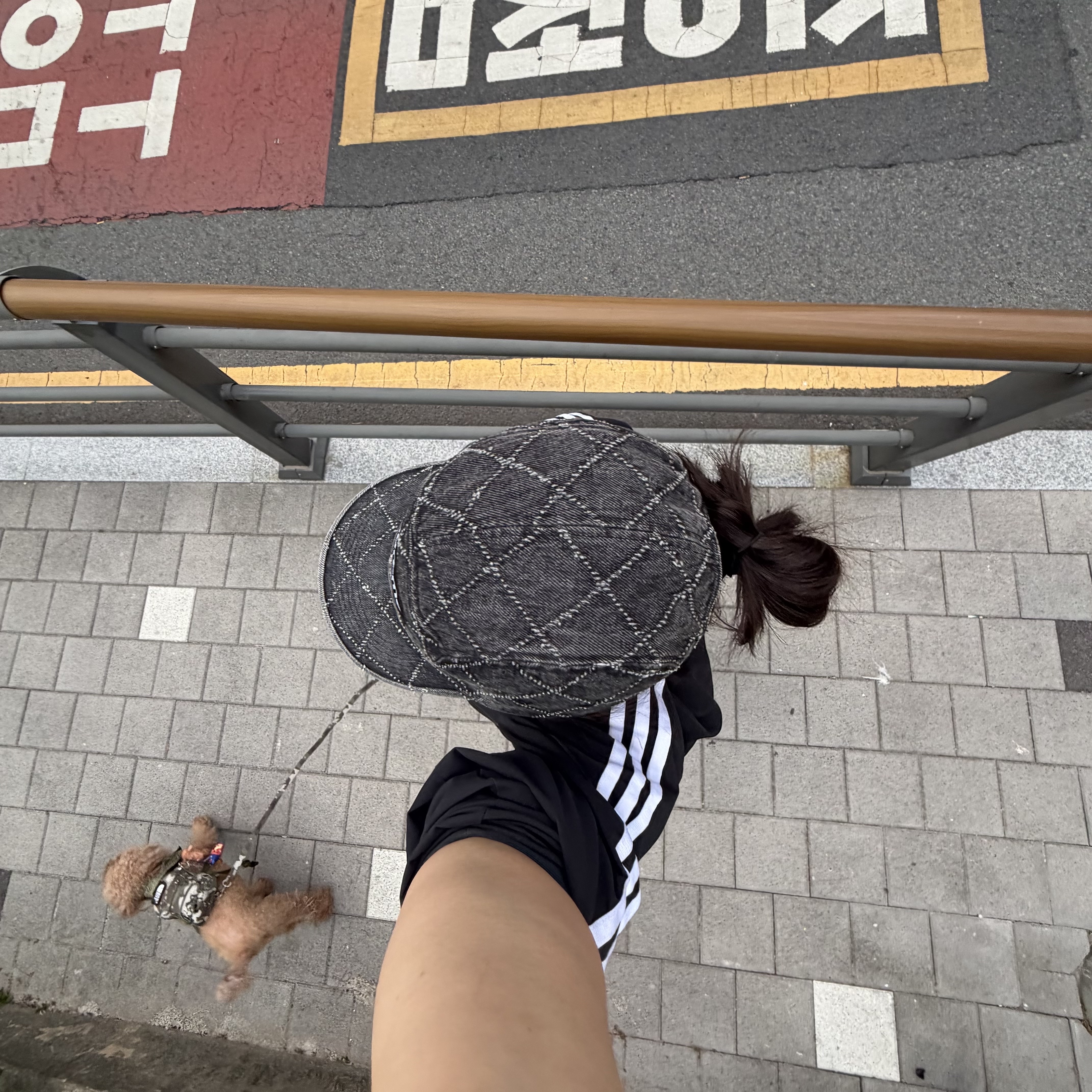Supreme Punched Denim Camp Cap Black - 23FW 착용 스타일 - 1