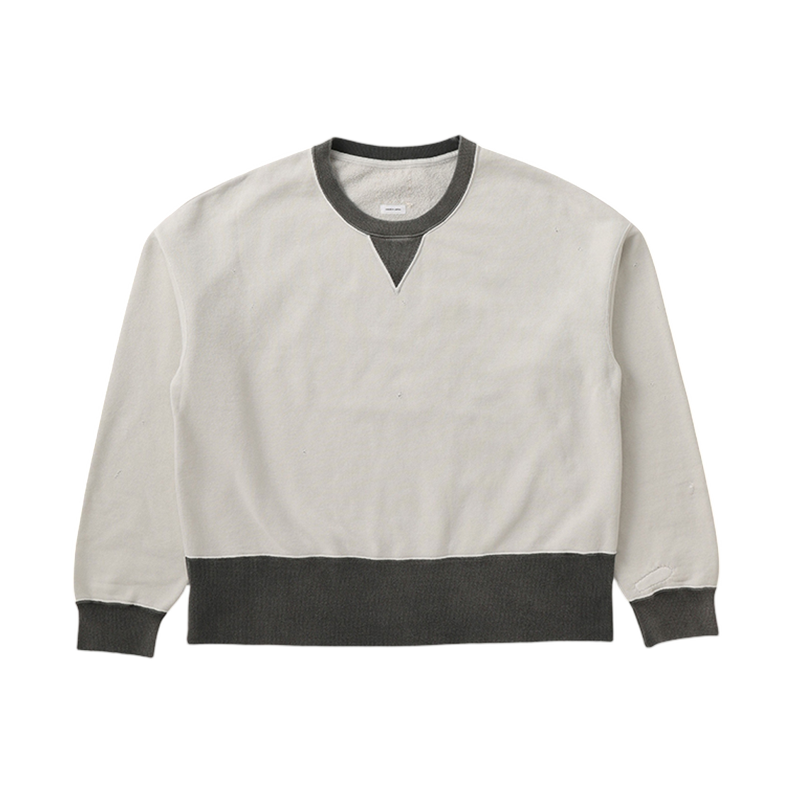 비즈빔 펠로우 스웨트 롱슬리브 투톤 크래쉬 블랙(Visvim Fellow Sweat L/S 2-Tone Crash Black)