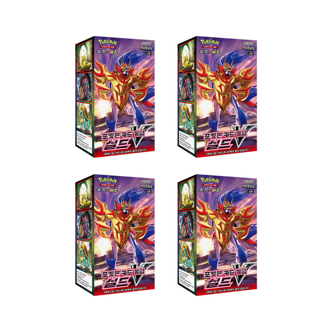 포켓몬 TCG 소드&실드 확장팩 실드V 4 박스 (120팩/한글판)(Pokemon TCG Sword & Shield Expansion Pack Shield V 4 Box (Pack of 120/Korean Ver.)) - 1