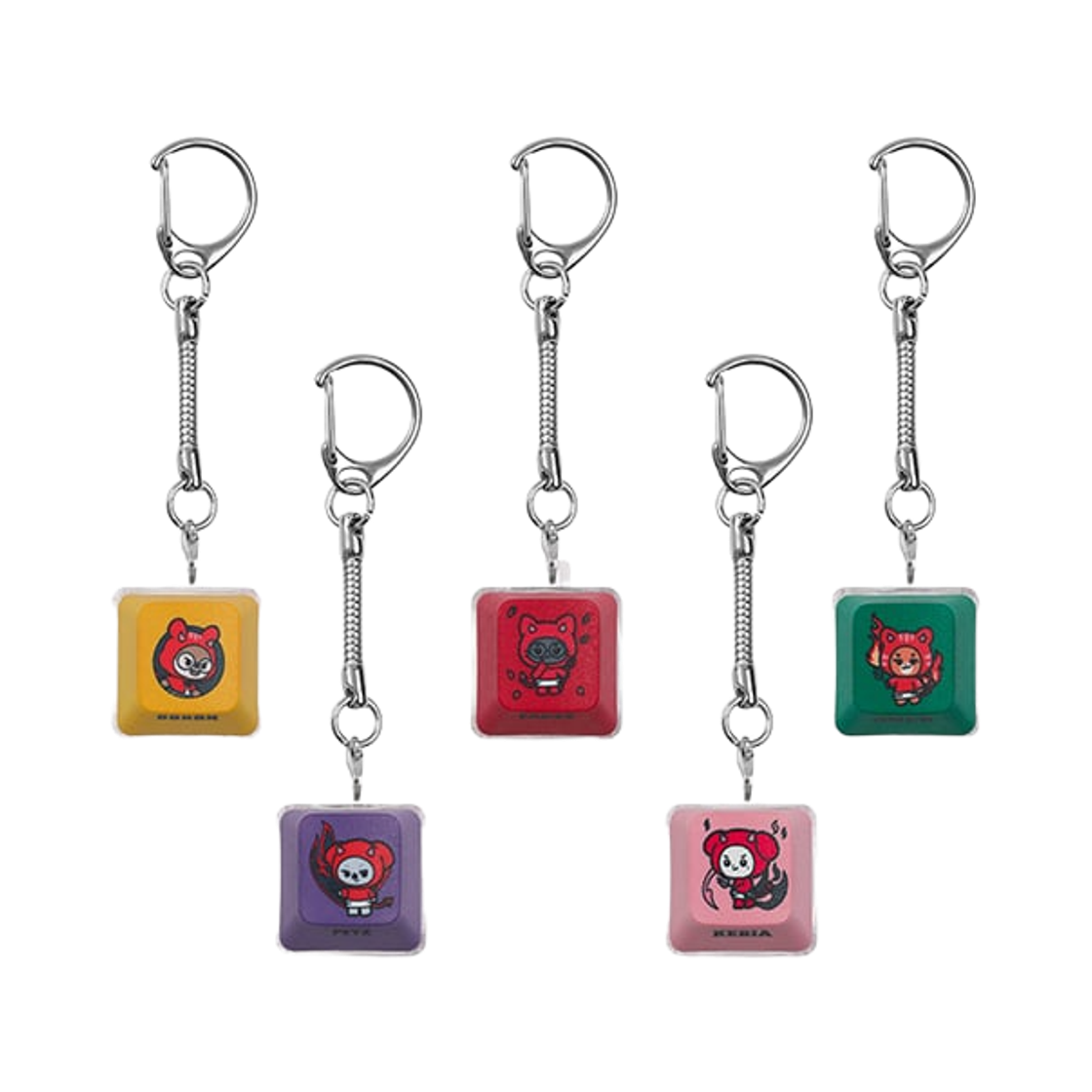 T1 x 핫 스터프 키캡 키체인 미개봉 랜덤 박스 (5개입)(T1 x Hot Stuff Keycap Keychain Sealed Case (5 Blind Boxes)) - 2