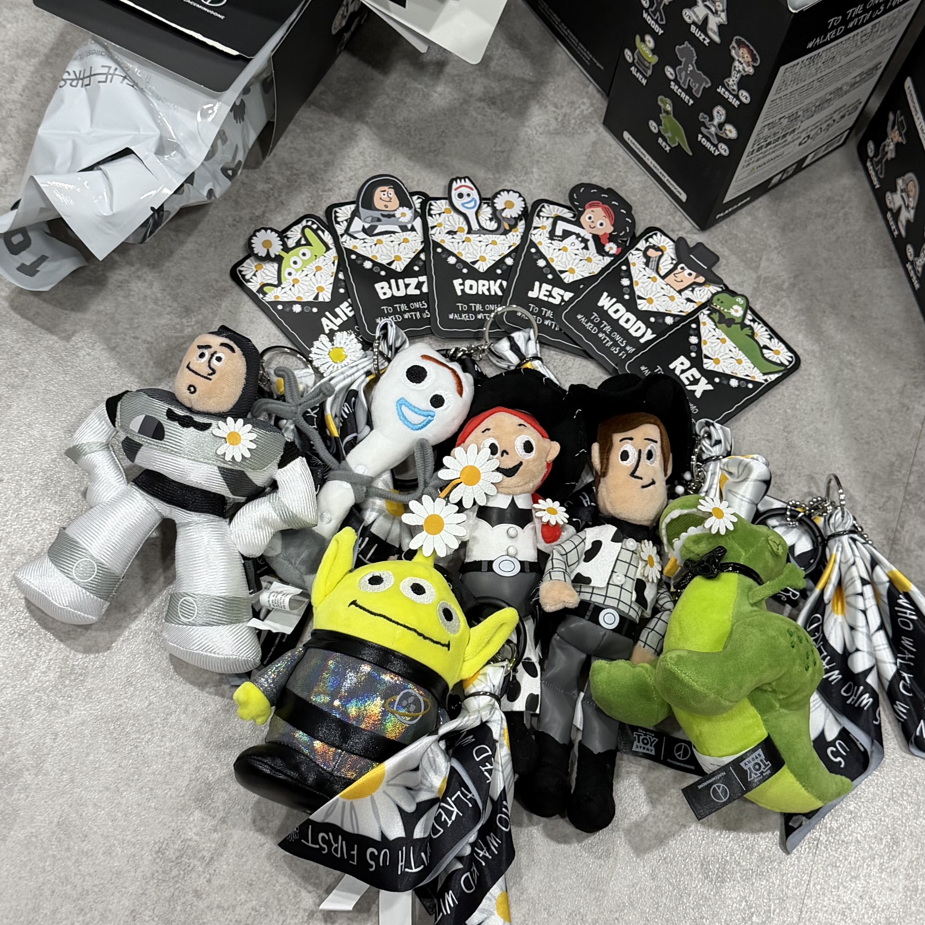 Peaceminusone x Toy Story The First Fan Plush Keyring Sealed Case (6 Blind Boxes) 착용 스타일 - 1
