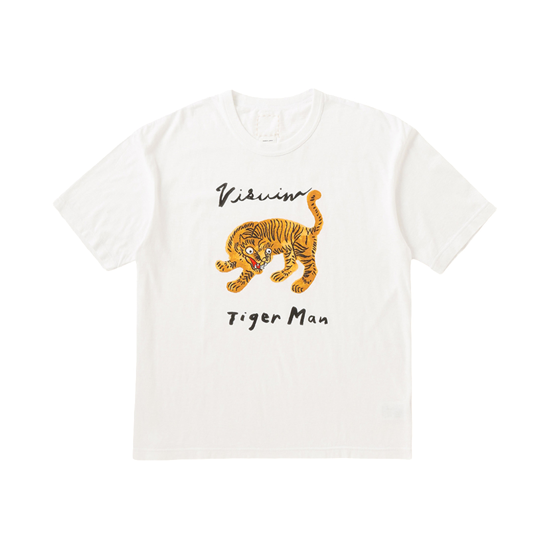 비즈빔 점보 숏슬리브 티셔츠 타이거 맨 화이트(Visvim Jumbo S/S T-Shirt Tiger Man White) - 1
