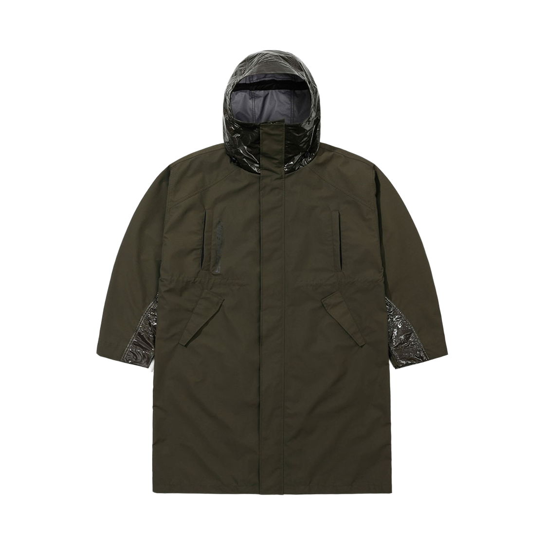 BSRPETHRC001 Bsrabbit Gloss Panel Rain Coat Khaki