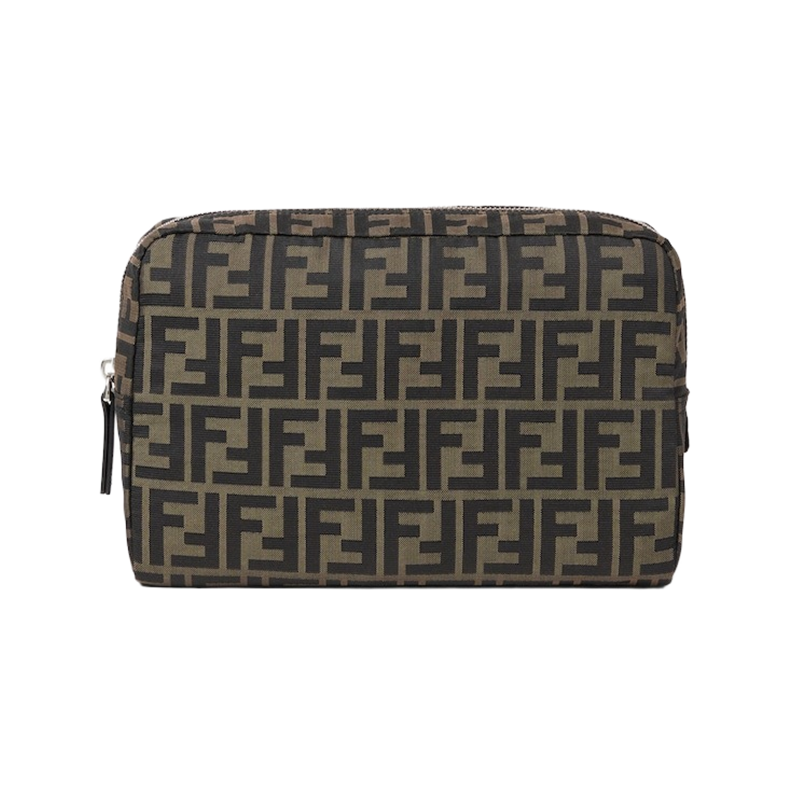 8N0220B1J2F1PR4 Fendi FF Zucca Superlight Fabric Toiletry Case Medium Brown