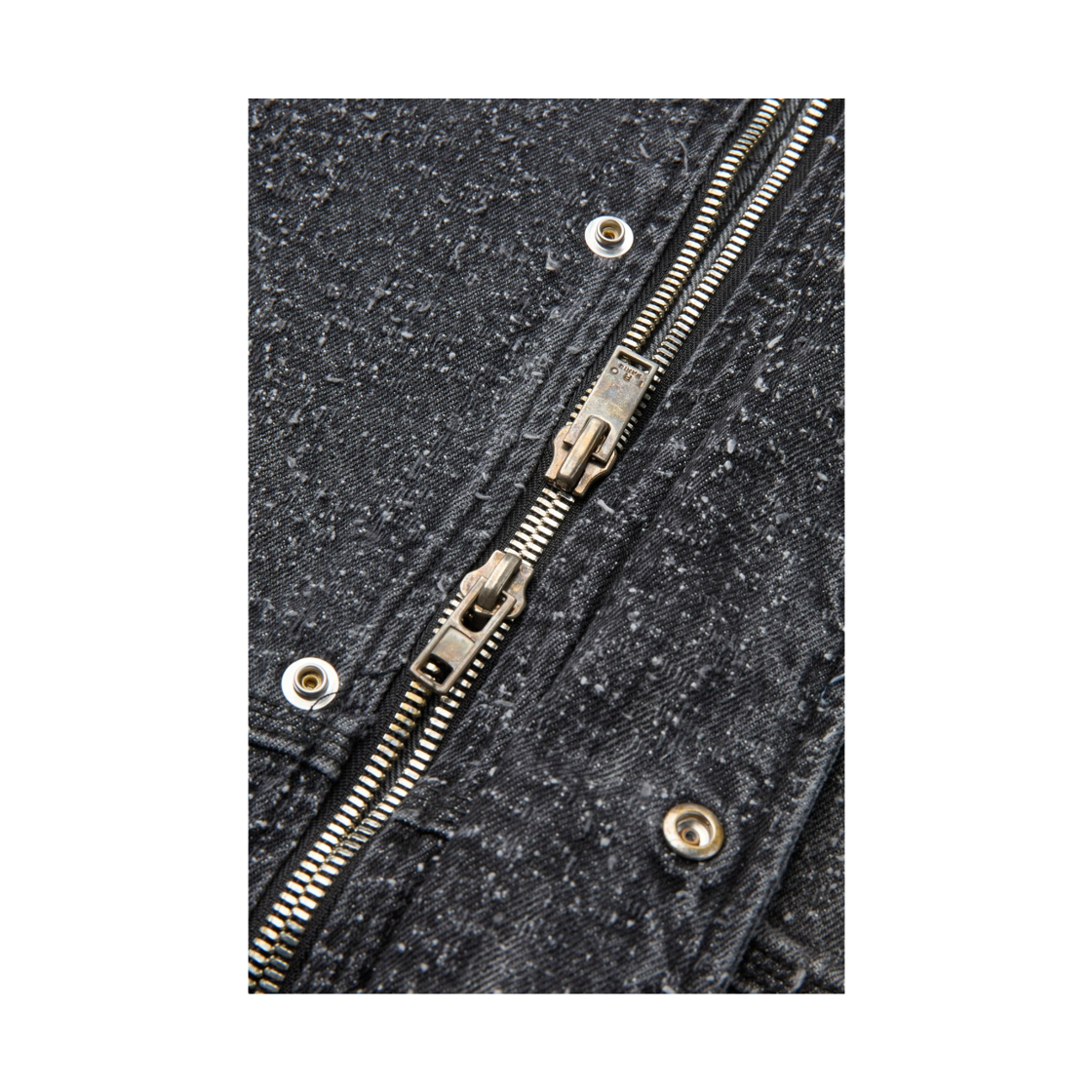 이로 아톰 펀칭 데님 블루종 자켓 블랙(Iro Atome Punching Denim Blouson Jacket Black) - 6