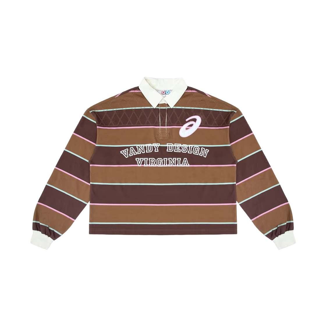 반디 더 핑크 x 아식스 럭비 셔츠 브라운(Vandy The Pink x Asics Rugby Shirt Brown) - 1