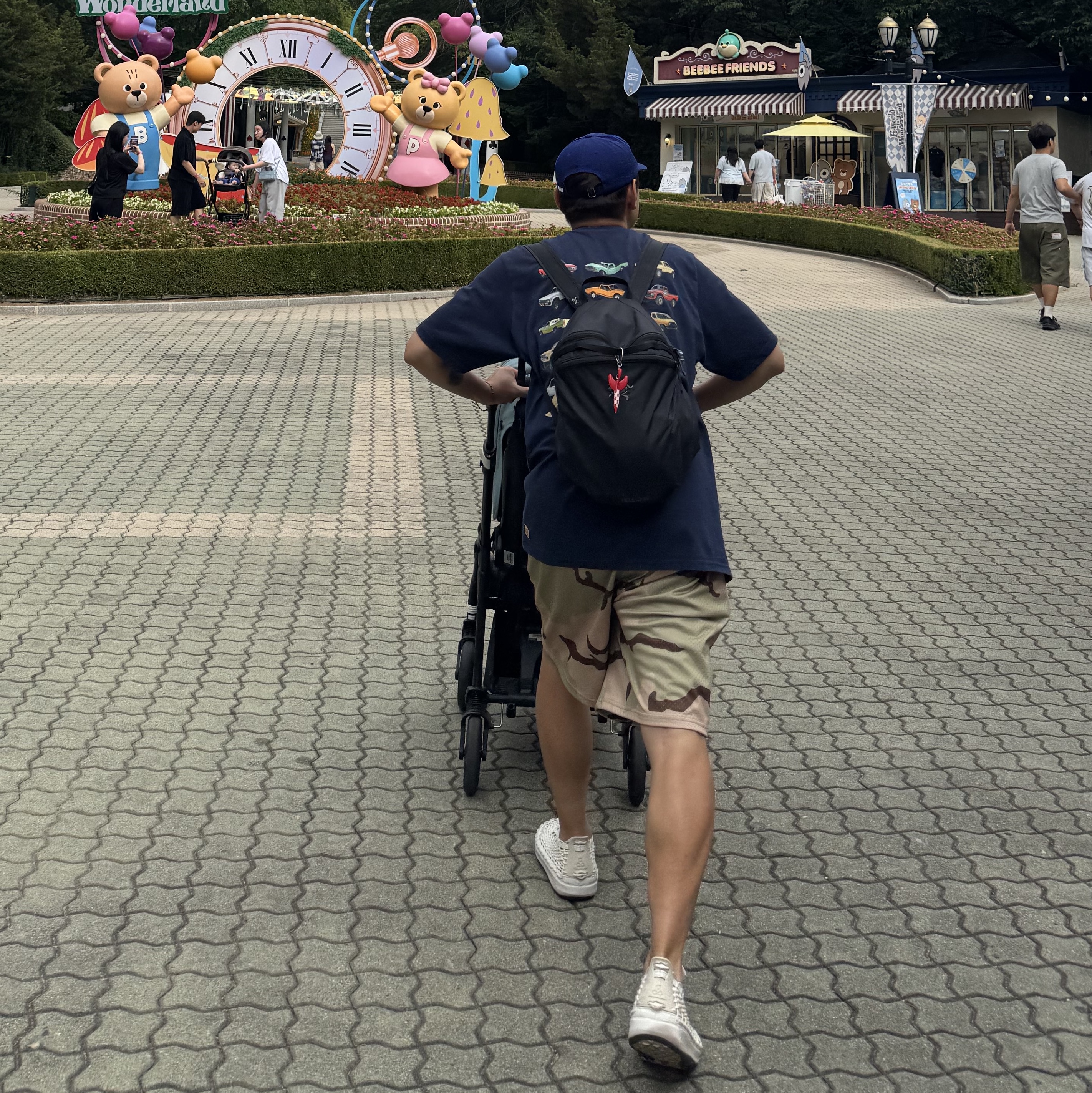 Palace P 6-Panel Navy - 26SS, Stussy Basic Mesh Shorts Sand Camo 착용 스타일 - 2