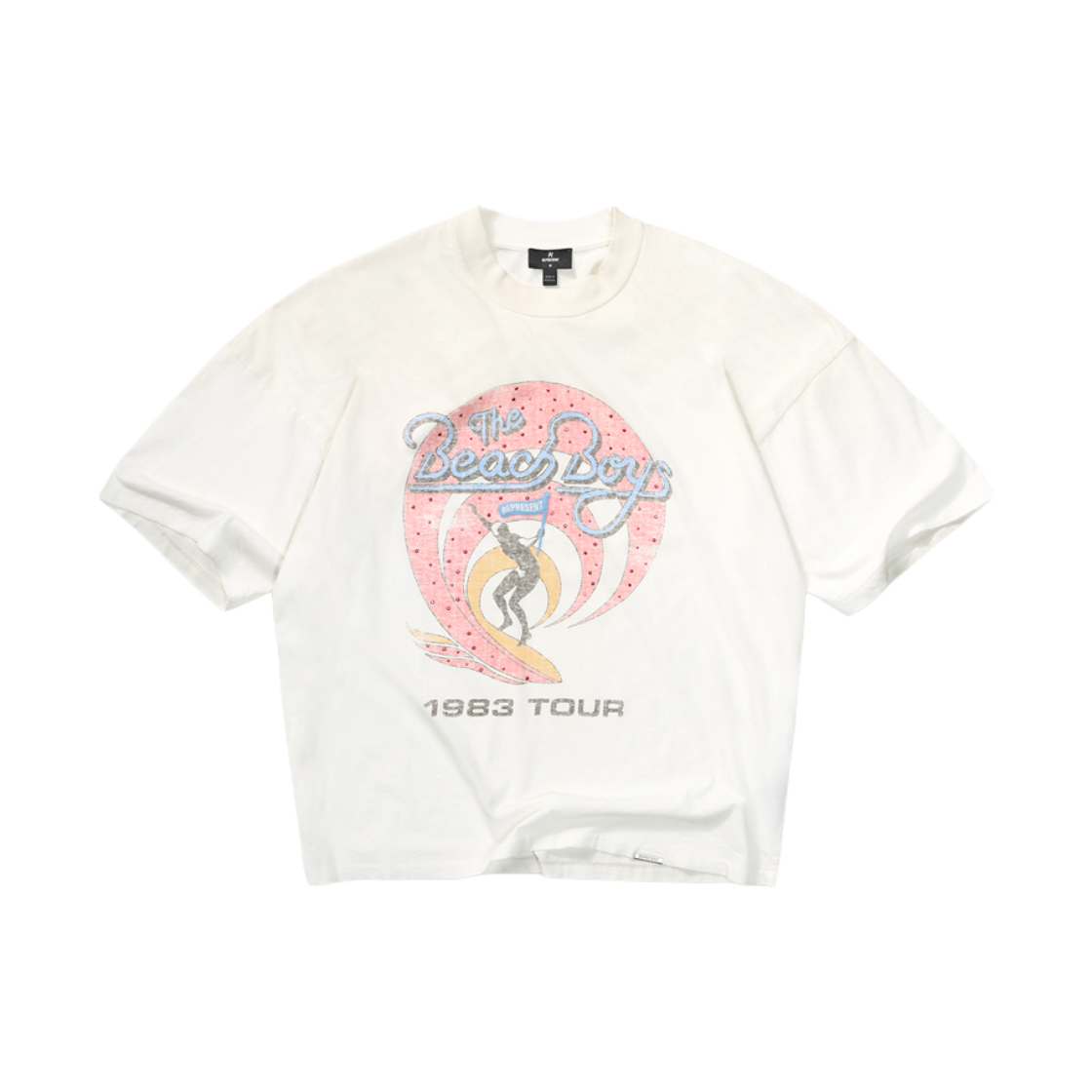 KM6DTSSRP11WT Represent x Beach Boys Tour T-Shirt Washed Ecru - 26FW